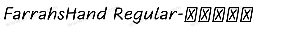 FarrahsHand Regular字体转换